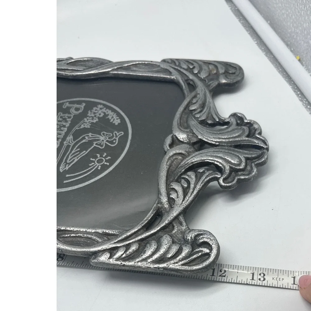 Art Nouveau‎ style Vtg pewter/metal picture frame Argentina Peltrina Diseños.